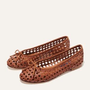 Margaux The Demi Ballet Flats Brown Woven Leather The Demi Saddle 38 US 8